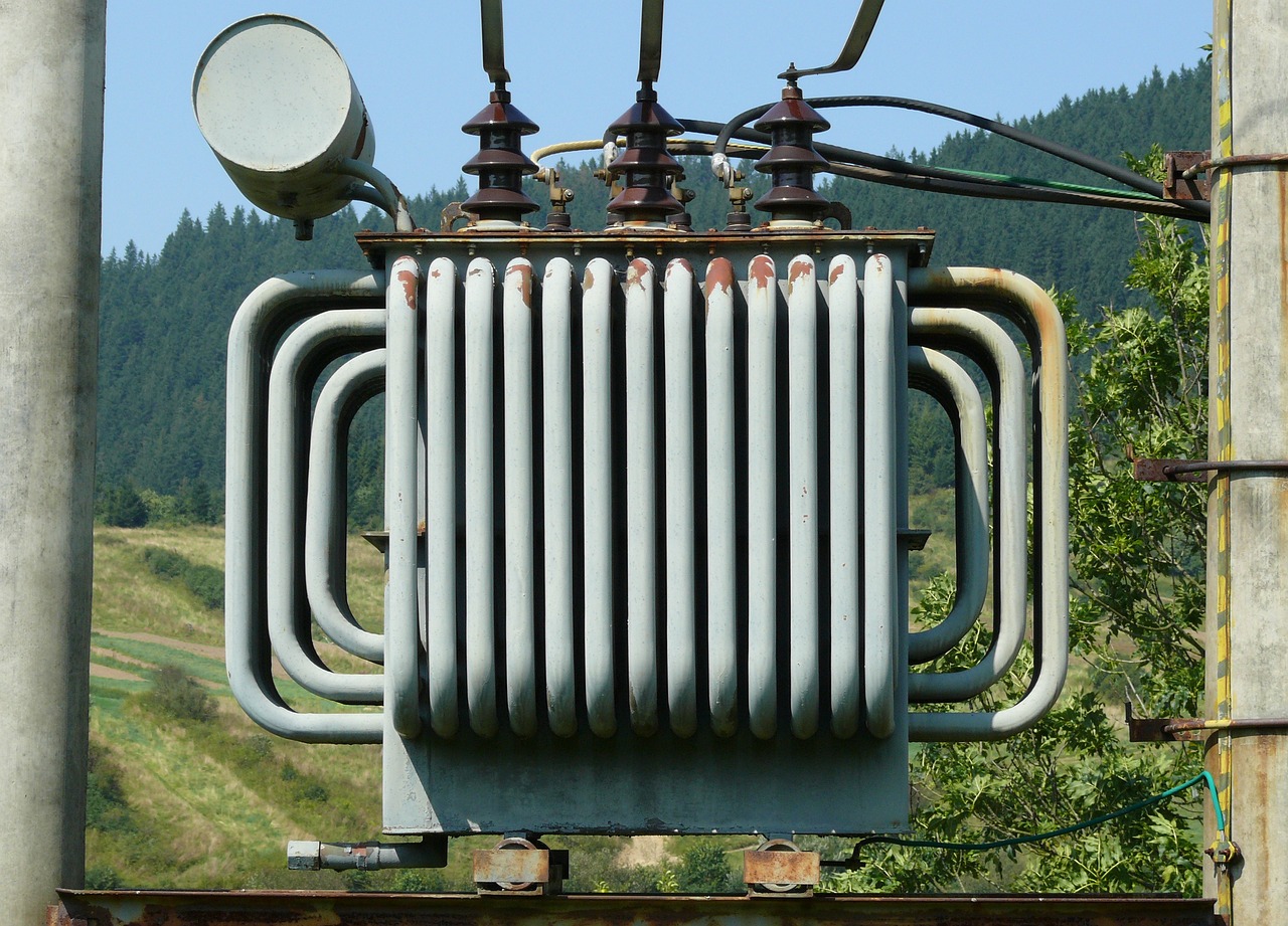 three phase electric motor closeup