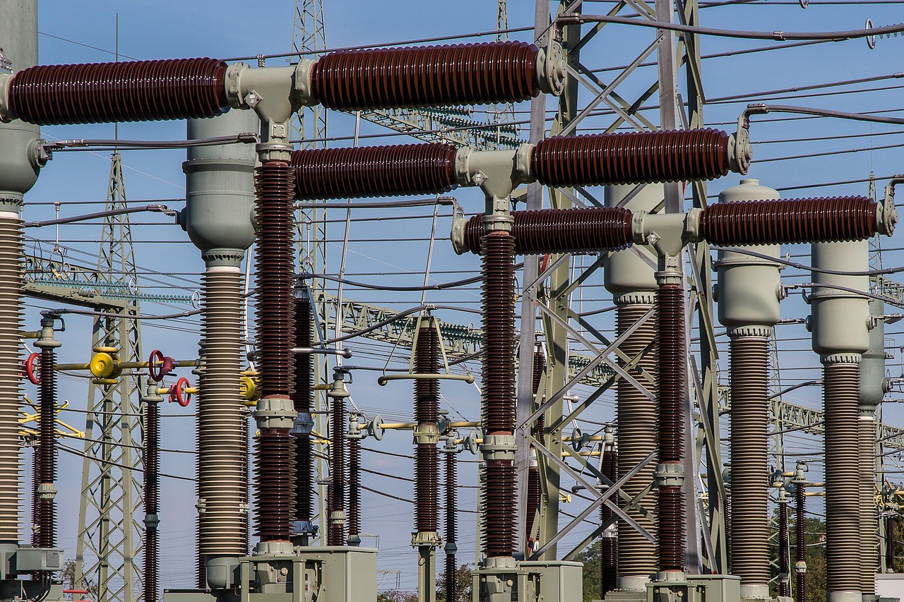 power transformer at substation